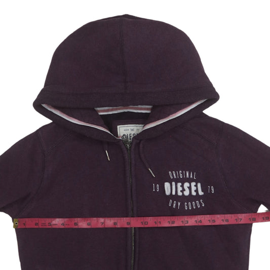Womens UK Size M Diesel Purple Full Zip Hoodie