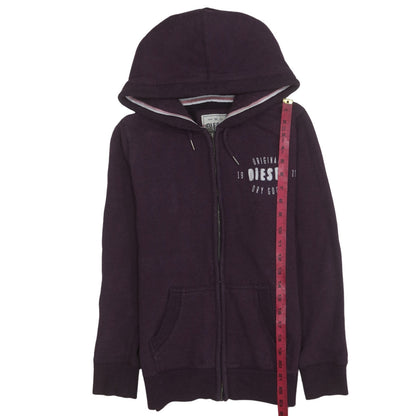 Womens UK Size M Diesel Purple Full Zip Hoodie