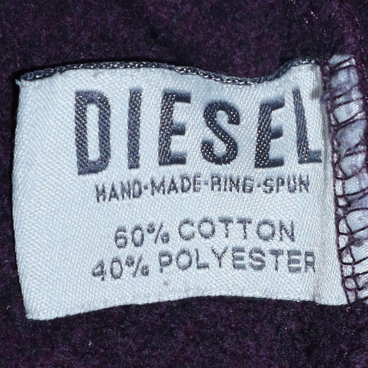 Womens UK Size M Diesel Purple Full Zip Hoodie
