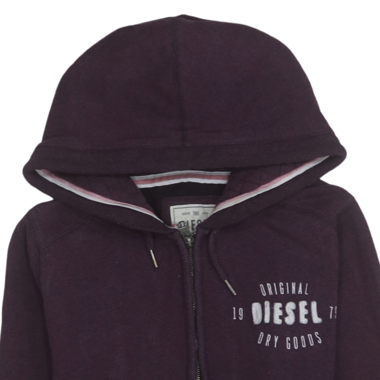 Womens UK Size M Diesel Purple Full Zip Hoodie