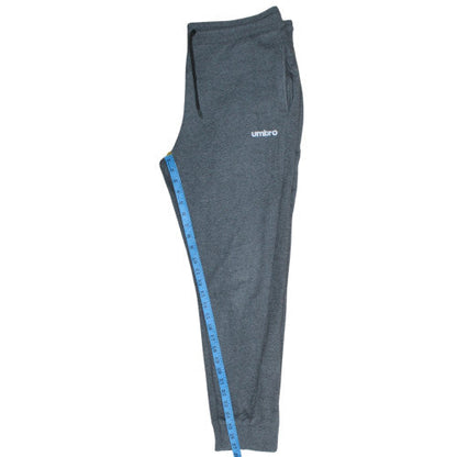Umbro Men's Grey Fleece Jogger Trousers Size L Regular Fit