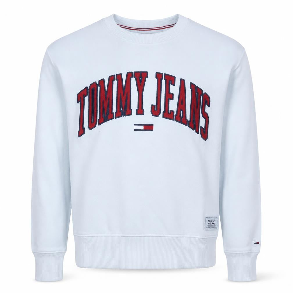 Mens UK Size M Tommy Jeans White Pullover Sweatshirt