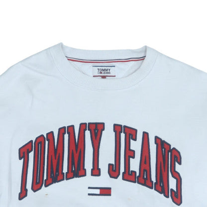 Mens UK Size M Tommy Jeans White Pullover Sweatshirt