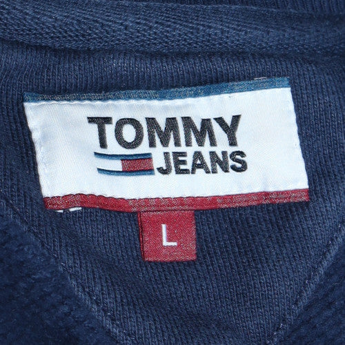 Mens UK Size L Tommy Jeans Blue Pullover Sweatshirt
