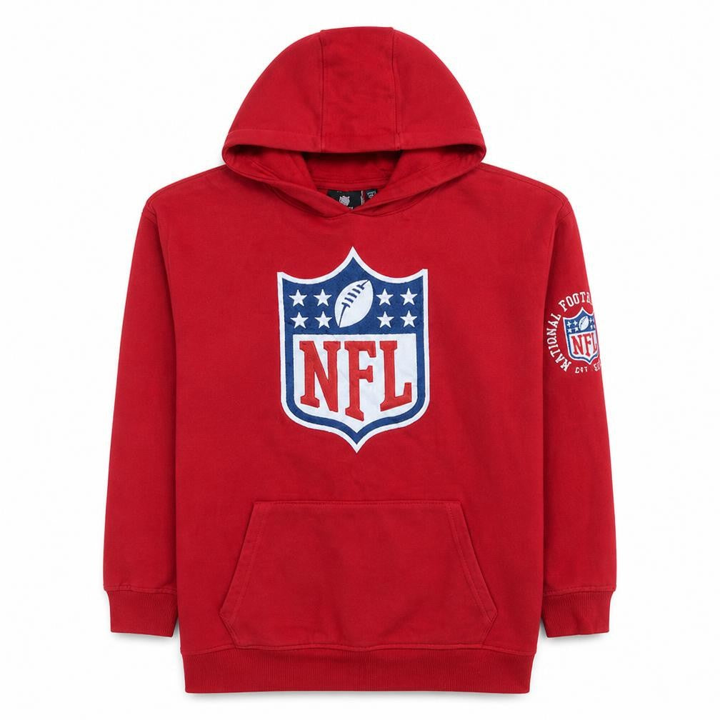 NFL Team Apparel Boys Red Pullover Hoodie 12-13 Years 158cm Cotton Blend