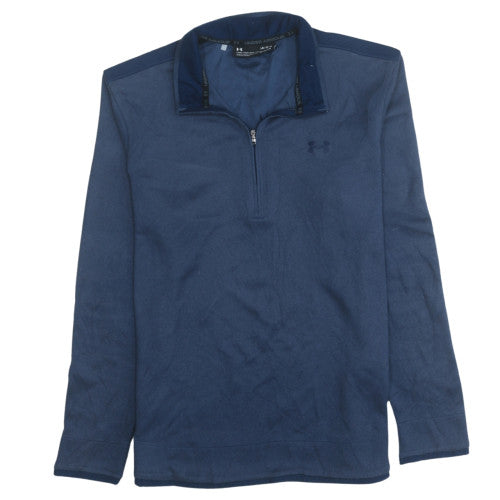 Under Armour Mens Blue Fleece 1/2 Zip Long Sleeve Jumper Size L