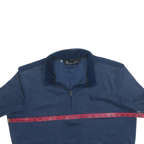 Under Armour Mens Blue Fleece 1/2 Zip Long Sleeve Jumper Size L