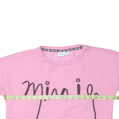 Womens UK Size S Disney Pink Pullover Sweatshirt