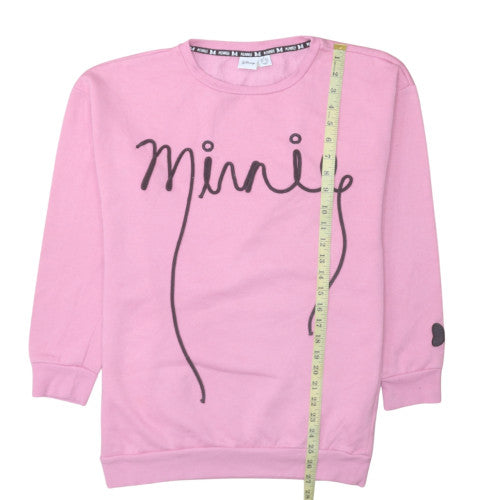 Womens UK Size S Disney Pink Pullover Sweatshirt