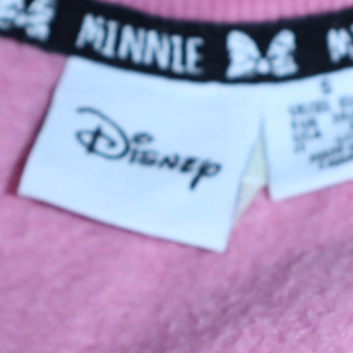 Womens UK Size S Disney Pink Pullover Sweatshirt