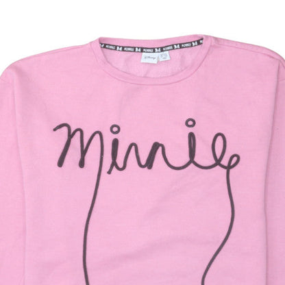 Womens UK Size S Disney Pink Pullover Sweatshirt