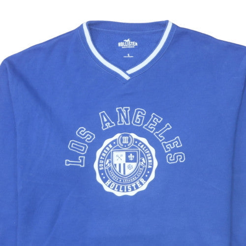 Womens UK Size S Hollister Blue Pullover Sweatshirt