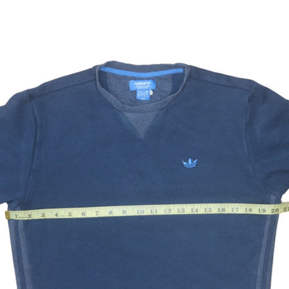 Mens UK Size S adidas Blue Pullover Sweatshirt
