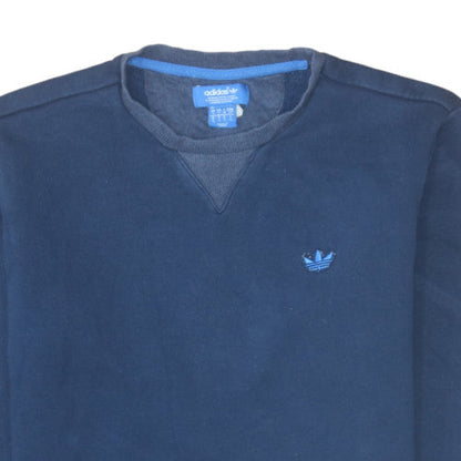 Mens UK Size S adidas Blue Pullover Sweatshirt