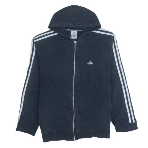 Mens UK Size M Adidas Blue Full Zip Hoodie