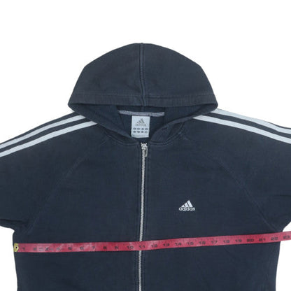 Mens UK Size M Adidas Blue Full Zip Hoodie