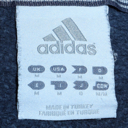 Mens UK Size M Adidas Blue Full Zip Hoodie