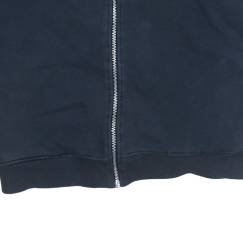 Mens UK Size M Adidas Blue Full Zip Hoodie