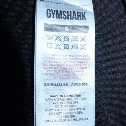 Mens UK Size S Gymshark Black Full Zip Hoodie