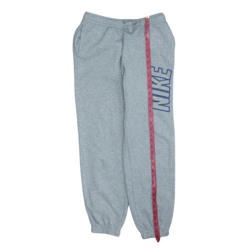 Nike Men's Grey Fleece Sweatpants L Regular Fit Logo Joggers