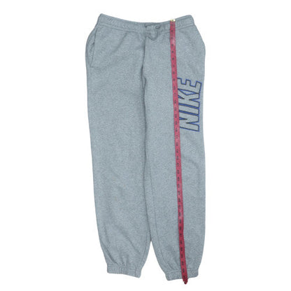 Nike Men's Grey Fleece Sweatpants L Regular Fit Logo Joggers