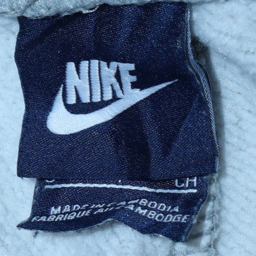 Nike Men's Grey Fleece Sweatpants L Regular Fit Logo Joggers