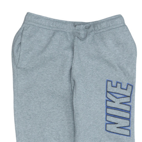 Nike Men's Grey Fleece Sweatpants L Regular Fit Logo Joggers