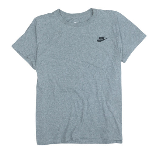 Nike Men's Grey Crew Neck Short Sleeve Cotton T-Shirt L