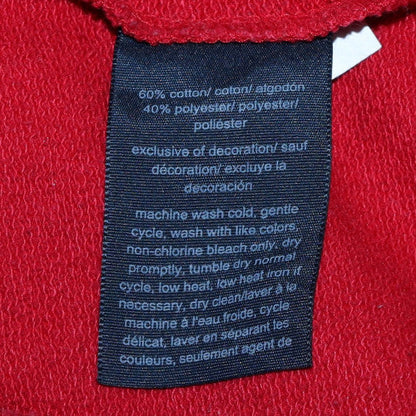 Mens UK Size L Tommy Hilfiger Red 1/2 Zip Hoodie