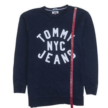 Mens UK Size XL Tommy Jeans Blue Pullover Sweatshirt