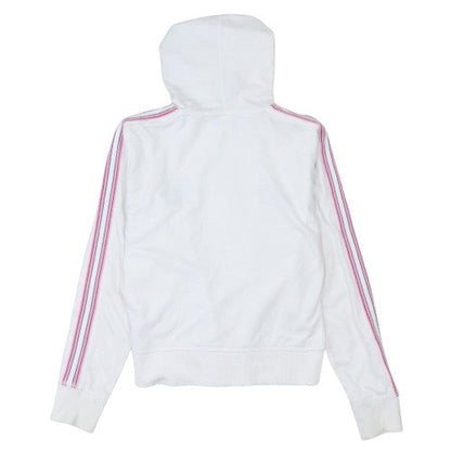 Womens UK Size M Reebok White Full Zip Hoodie