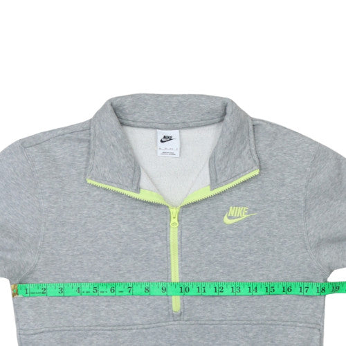 Mens UK Size XS Nike Grey 1/4 Zip Sweatshirt