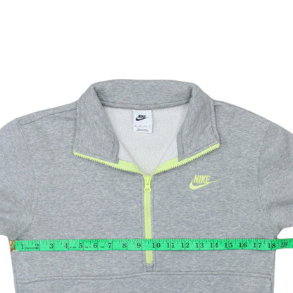 Mens UK Size XS Nike Grey 1/4 Zip Sweatshirt