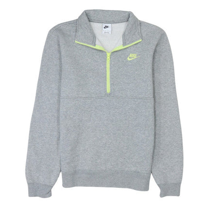 Mens UK Size XS Nike Grey 1/4 Zip Sweatshirt