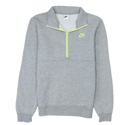 Mens UK Size XS Nike Grey 1/4 Zip Sweatshirt