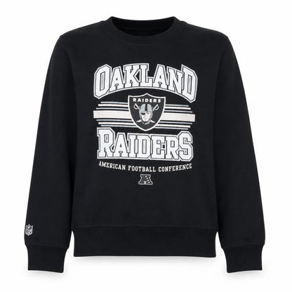 Womens UK Size M NFL Team Apparel Black Pullover Sweatshirt