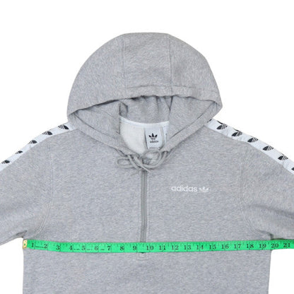 Mens UK Size S Adidas Grey 1/2 Zip Hoodie