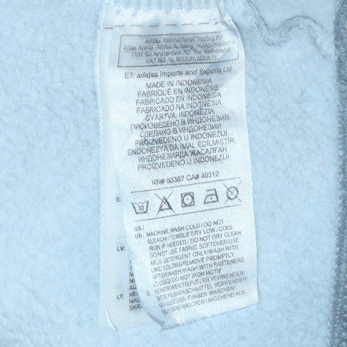 Mens UK Size S Adidas Grey 1/2 Zip Hoodie