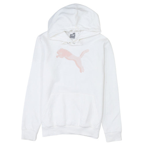 Womens UK Size S Puma White Pullover Hoodie