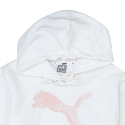 Womens UK Size S Puma White Pullover Hoodie