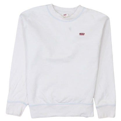 Womens UK Size 2XS Levi's White Pullover Sweatshirt