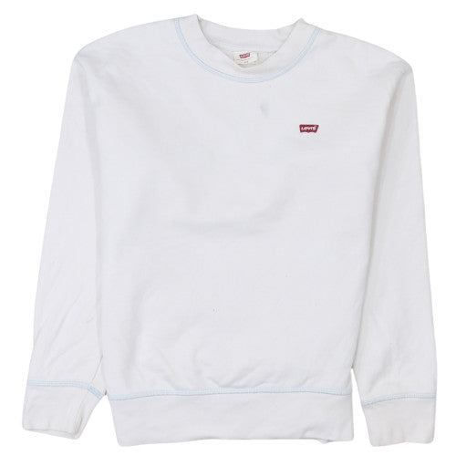 Womens UK Size 2XS Levi's White Pullover Sweatshirt