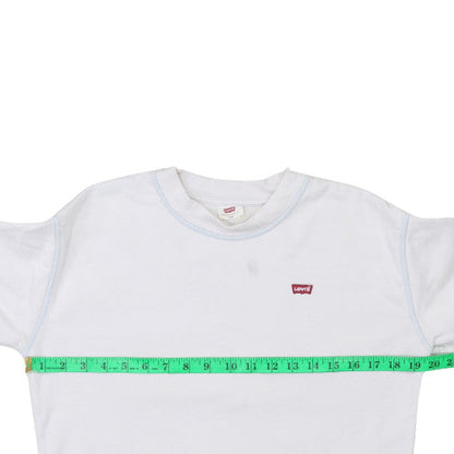 Womens UK Size 2XS Levi's White Pullover Sweatshirt