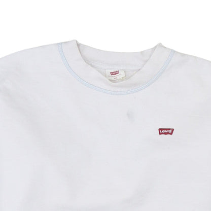 Womens UK Size 2XS Levi's White Pullover Sweatshirt