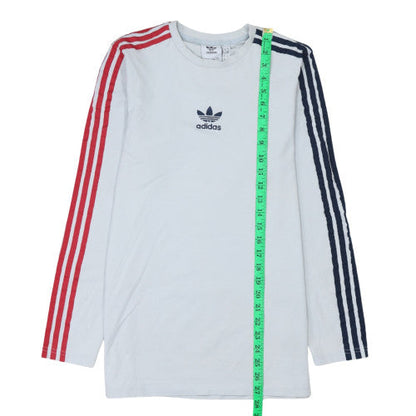 Adidas Mens White Long Sleeve Crew Neck Pullover T-Shirt XS