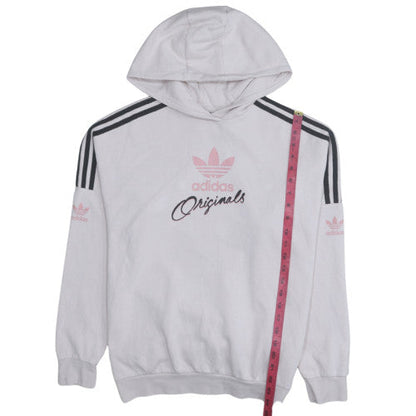 Teens UK Size 8 Adidas White Pullover Hoodie