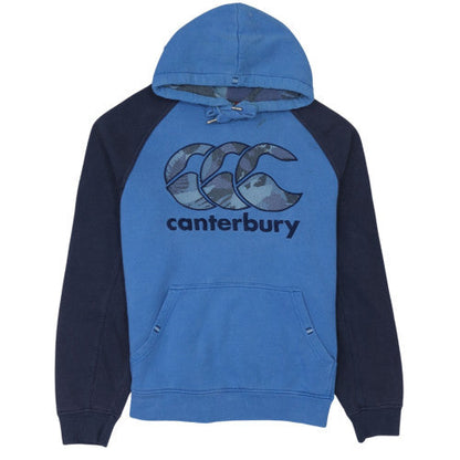 Mens UK Size M Canterbury Blue Pullover Hoodie