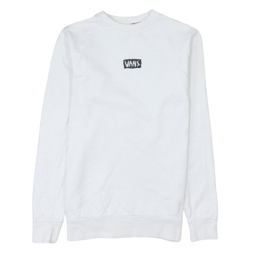 Mens UK Size XS Vans White Pullover Sweatshirt