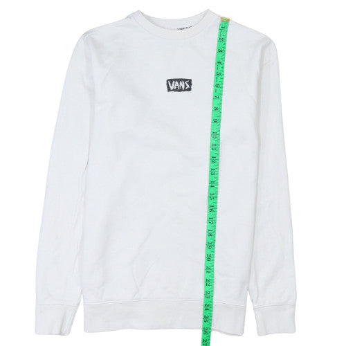 Mens UK Size XS Vans White Pullover Sweatshirt