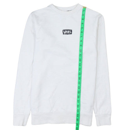 Mens UK Size XS Vans White Pullover Sweatshirt